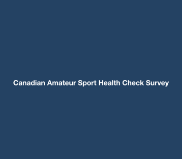 Canadian Amateur Sport Health Check Survey